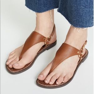 Sam Edelman sandals leather thongs brown leather